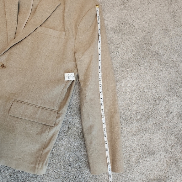 Old Navy Linen Cotton Blend Suit Jacket Blazer Beach Wedding Size XL Summer - Picture 10 of 16